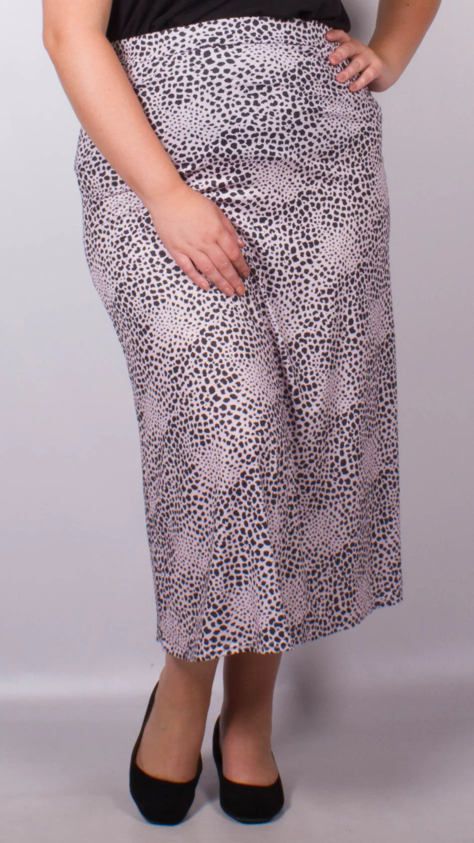 CurveWow Lilac Animal Print Maxi Skirt - Insurauncei