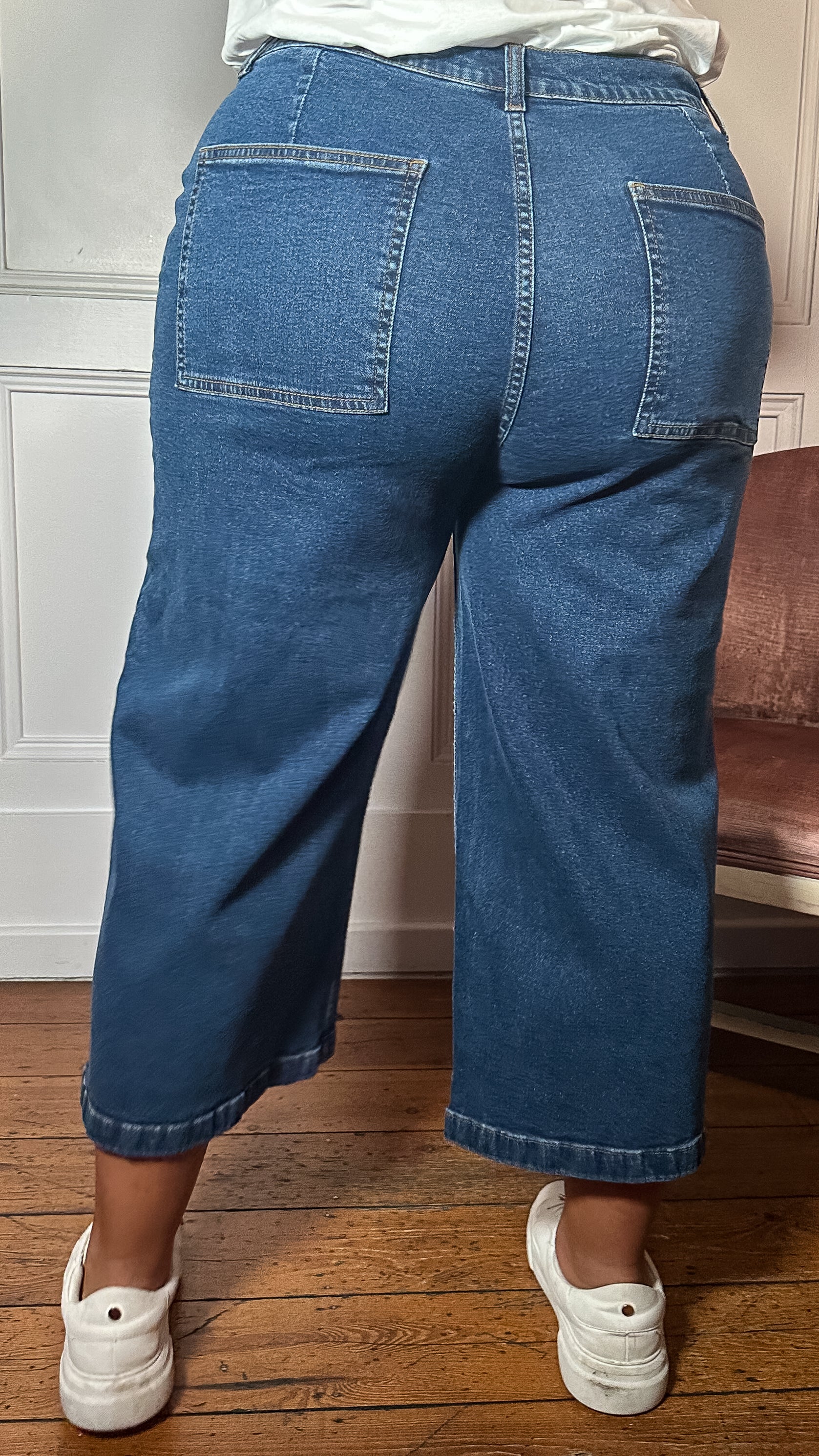CurveWow Denim Culotte Mid Wash - Insurauncei