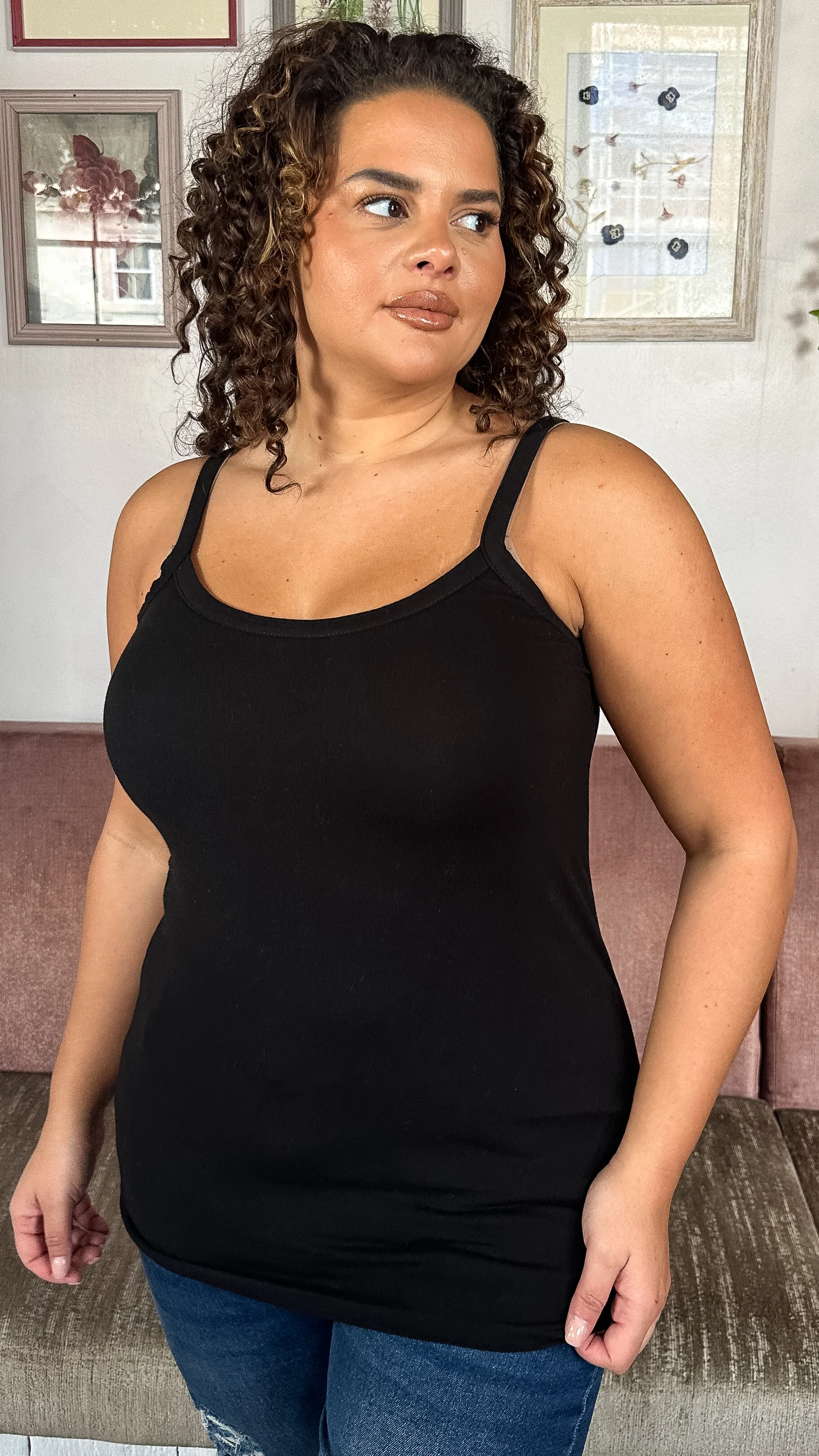 CurveWow 2 Pack Basic Cami Top Black & White - Insurauncei