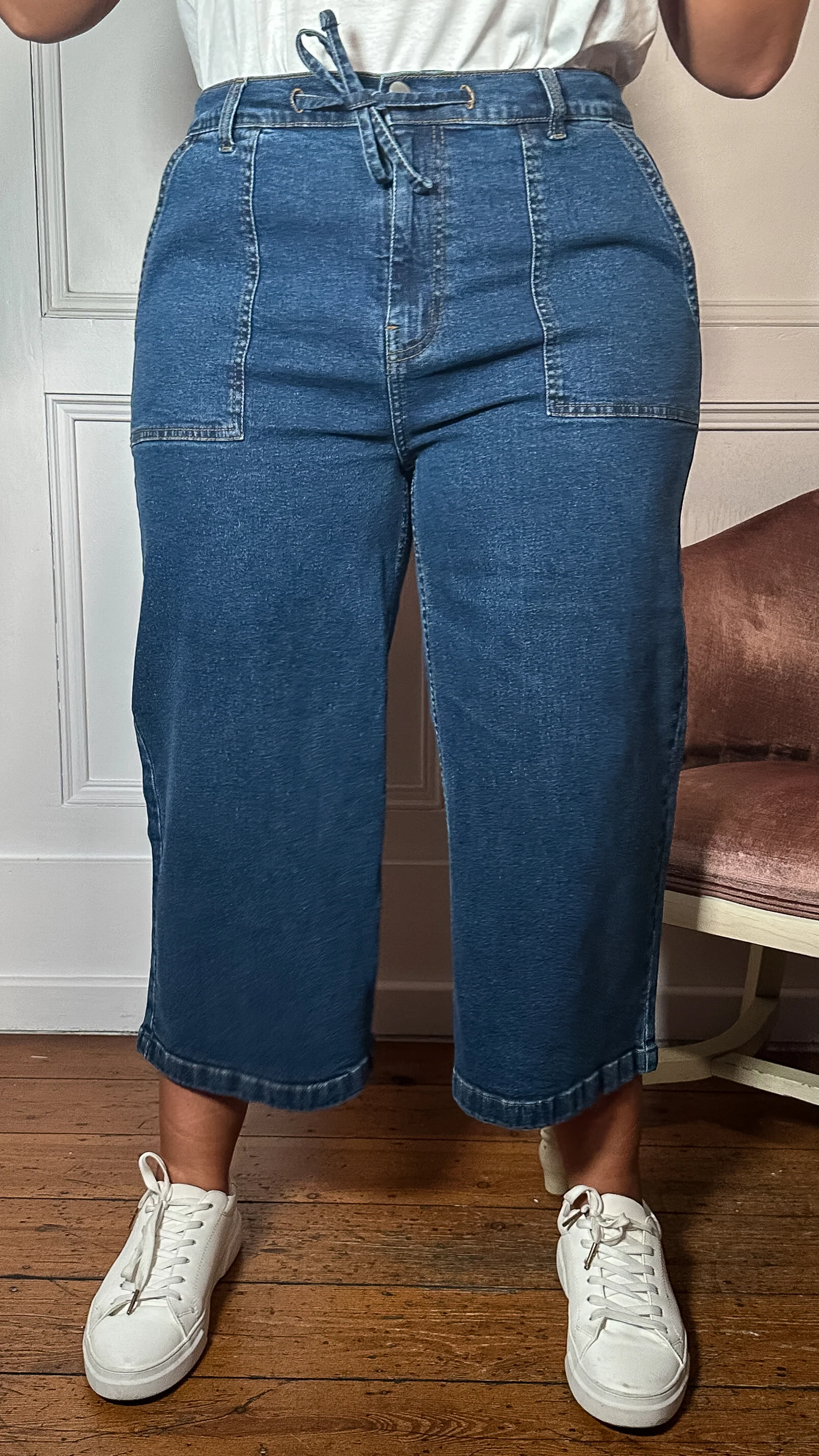 CurveWow Denim Culotte Mid Wash - Insurauncei