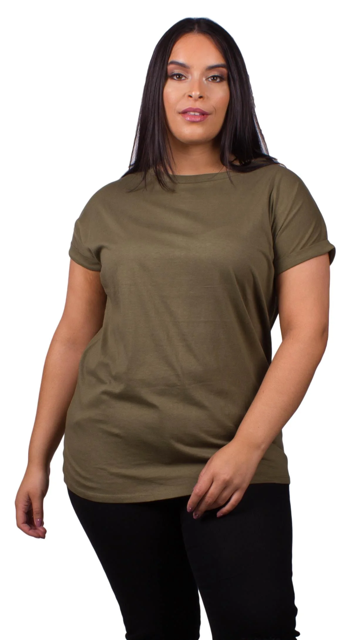 Curvewow Boyfriend T-Shirt Olive - Insurauncei