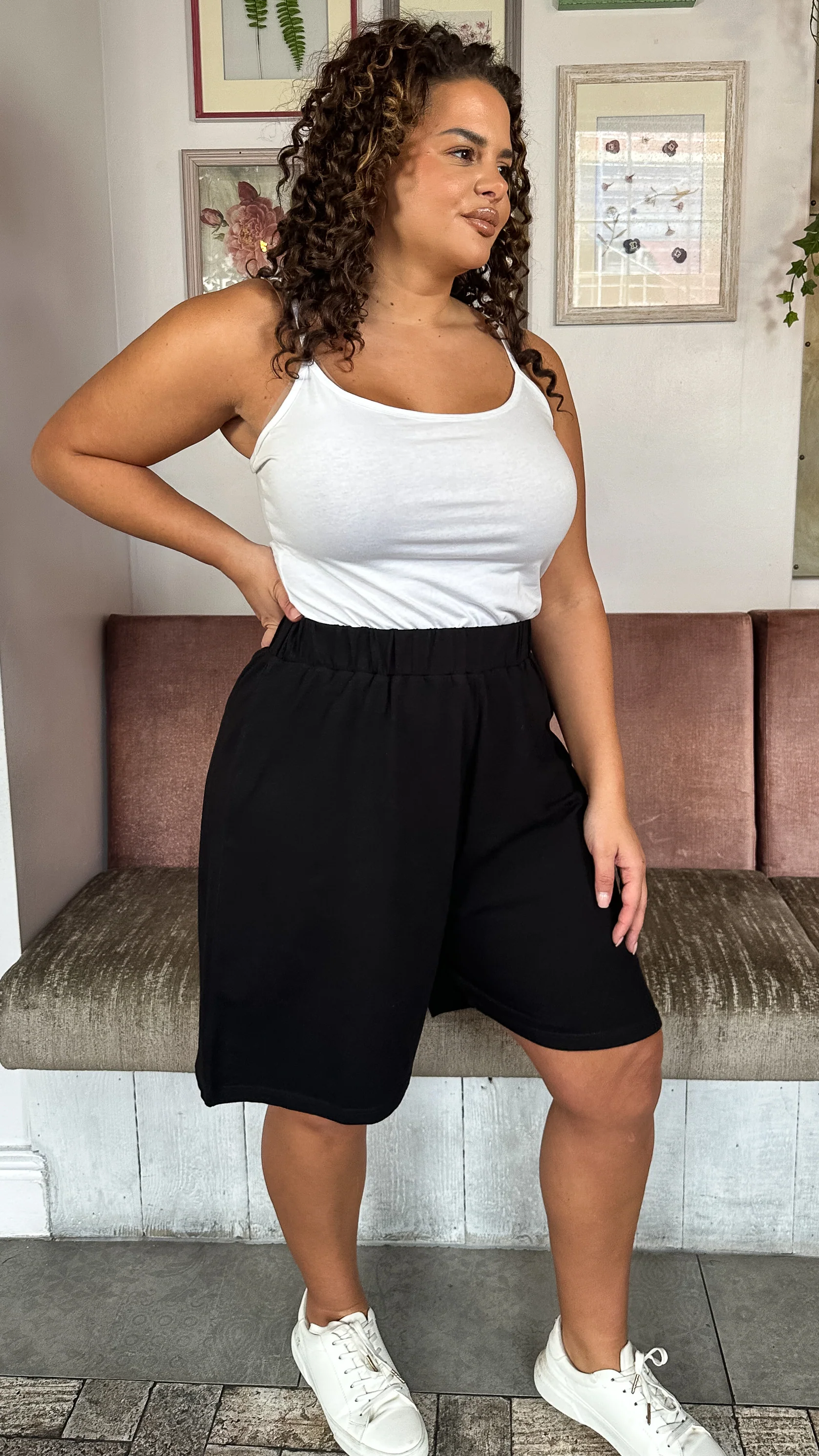 CurveWow Basic Pull On Shorts Black - Insurauncei