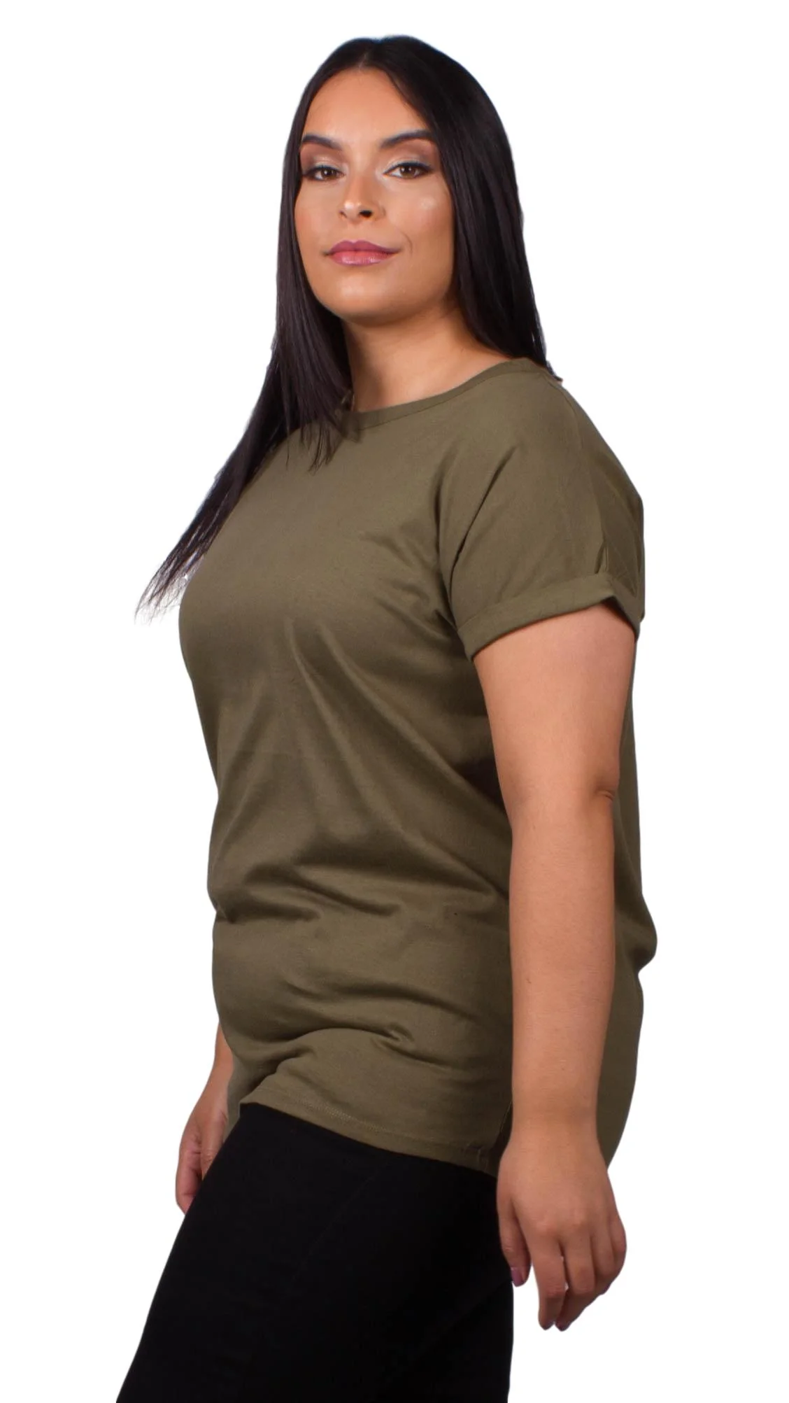 Curvewow Boyfriend T-Shirt Olive - Insurauncei