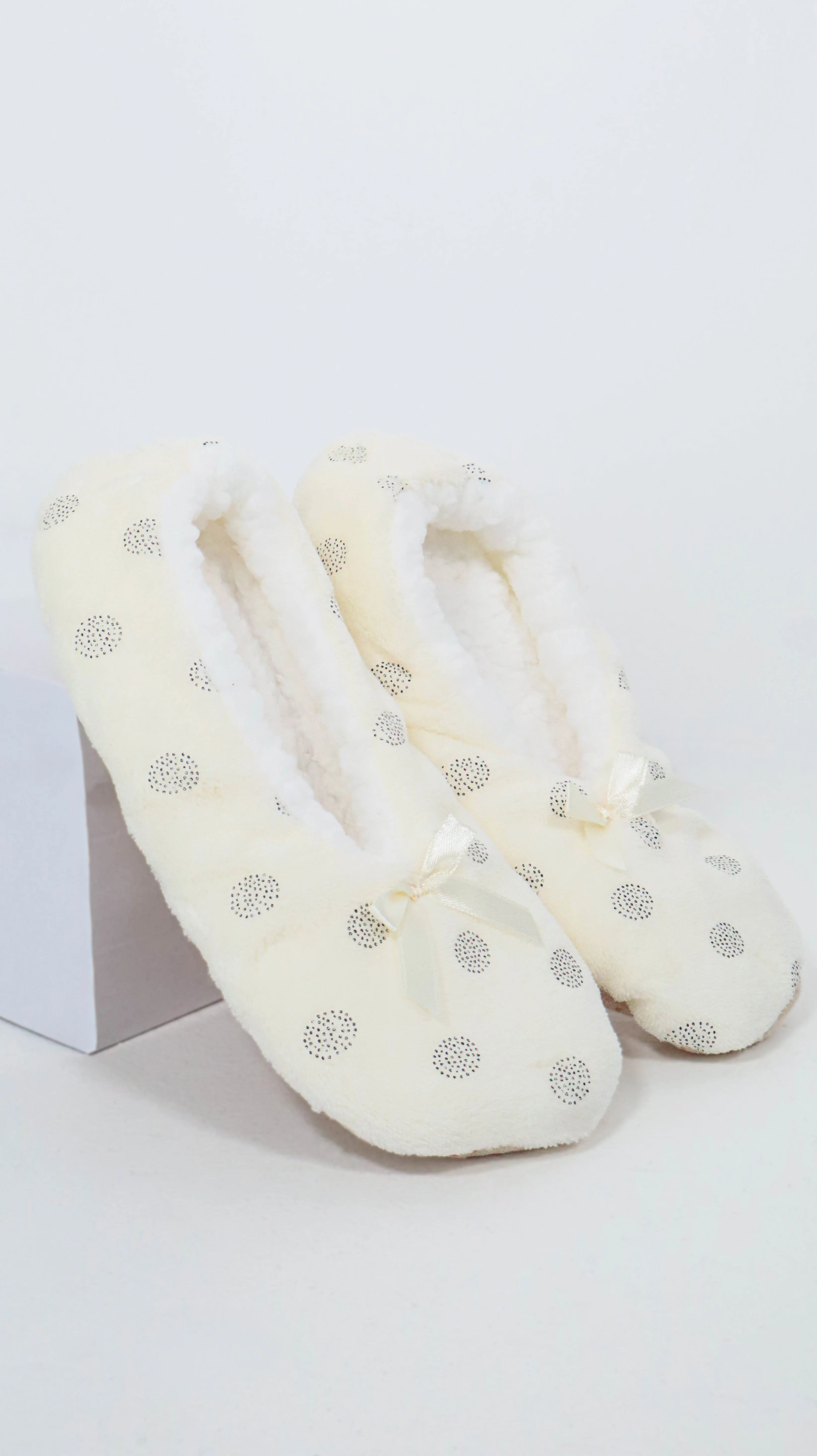Sherpa Lined Cosy Slipper Socks Cream - Insurauncei