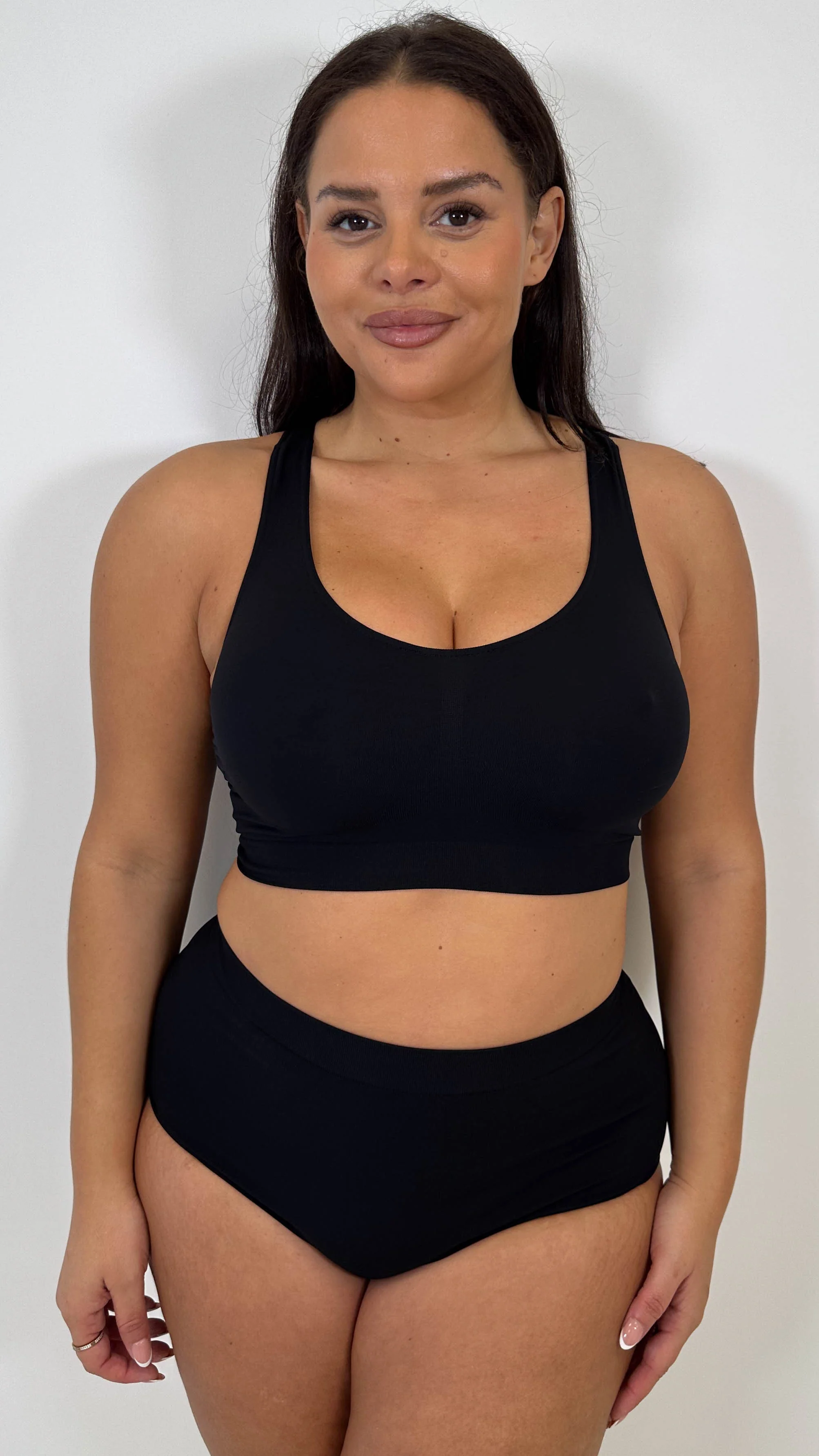 Curvy Seam Free Comfort Bra Black - Insurauncei