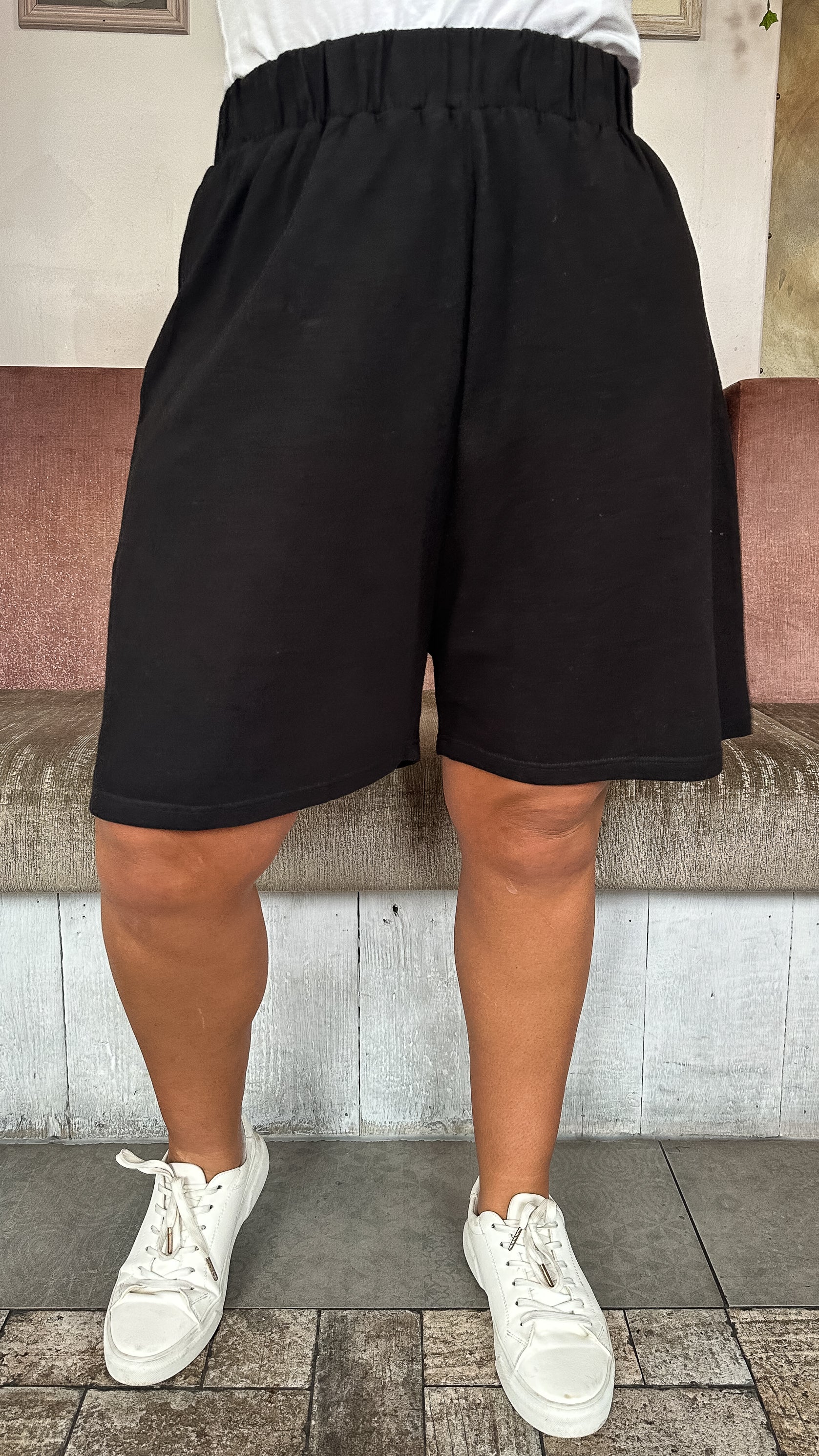 CurveWow Basic Pull On Shorts Black - Insurauncei