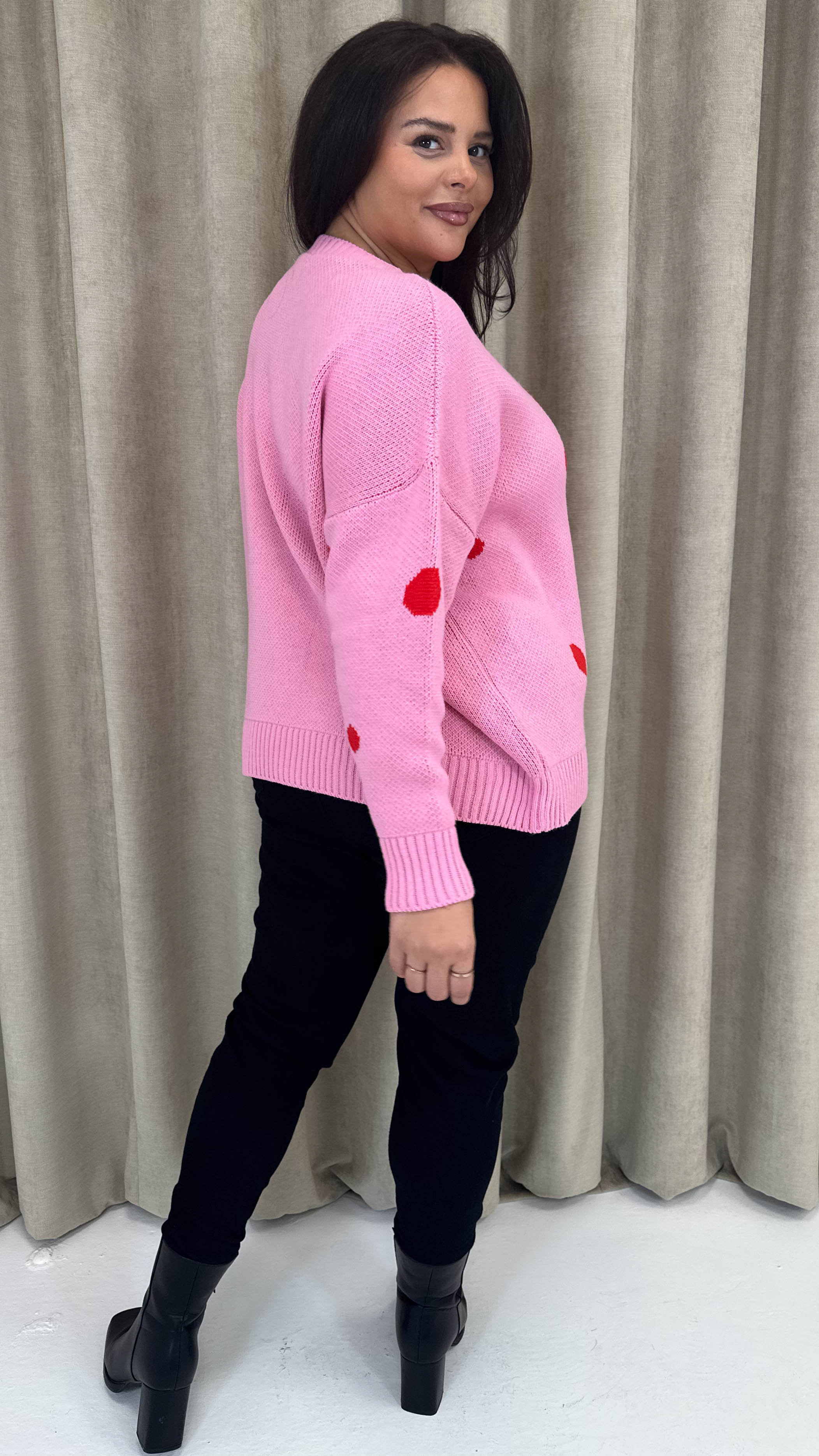 CurveWow Hohoho Christmas Jumper Pink - Insurauncei