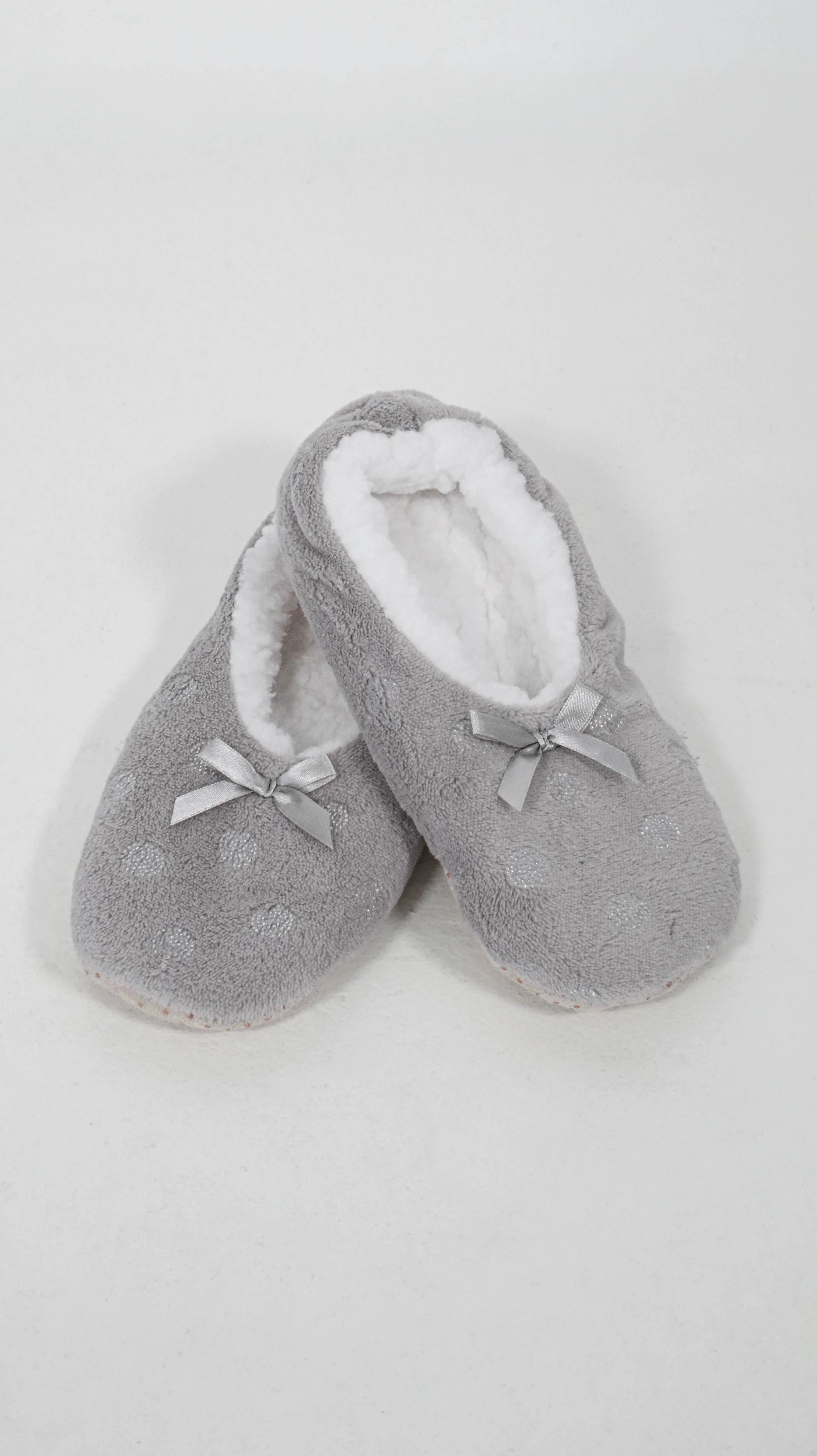Sherpa Lined Cosy Slipper Socks Light Grey - Insurauncei